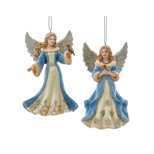 Blue Platinum angel Ornament - Christmas Place