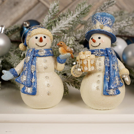 Blue Snowman Ornament - Christmas Place
