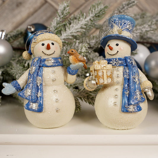 Blue Snowman Ornament - Christmas Place