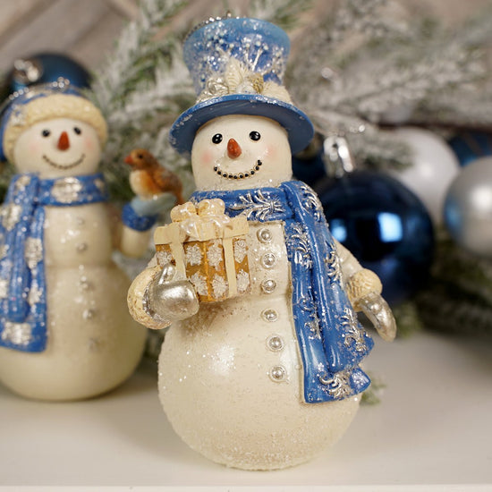Blue Snowman Ornament - Christmas Place