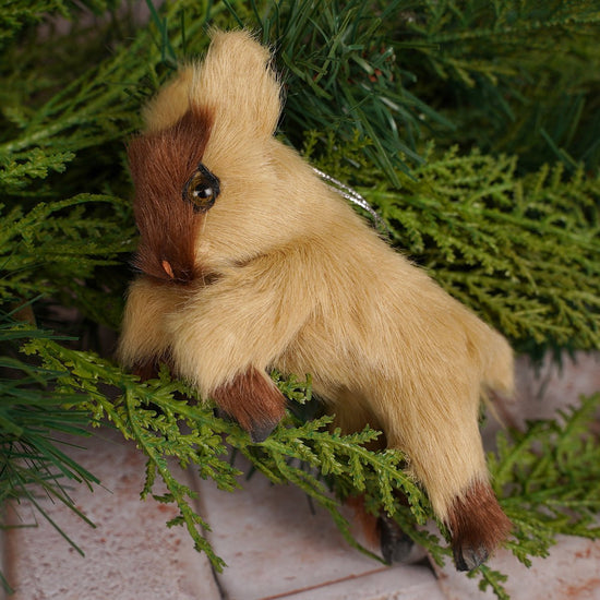 Furry Baby Goat Ornaments - Christmas Place