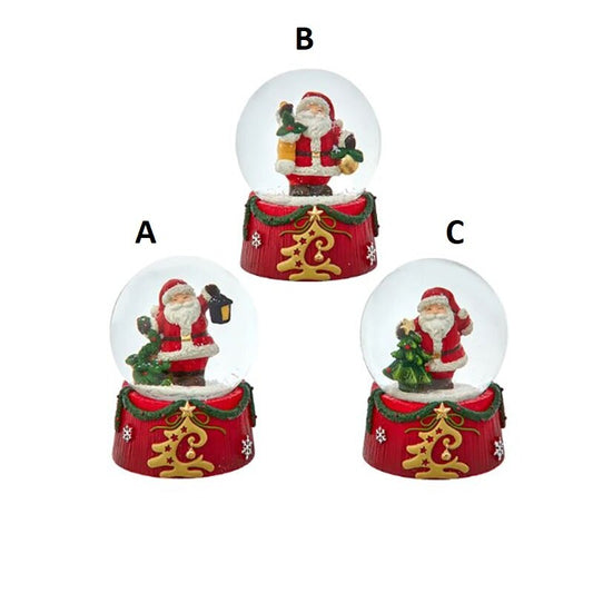 Santa Red Base Water Globe