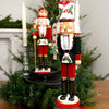 Holly And Berries Wooden Nutcracker - Christmas Place