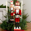 Holly And Berries Wooden Nutcracker - Christmas Place