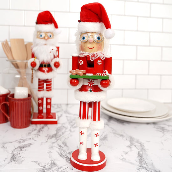 Mrs Claus Wooden Nutcracker - Christmas Place