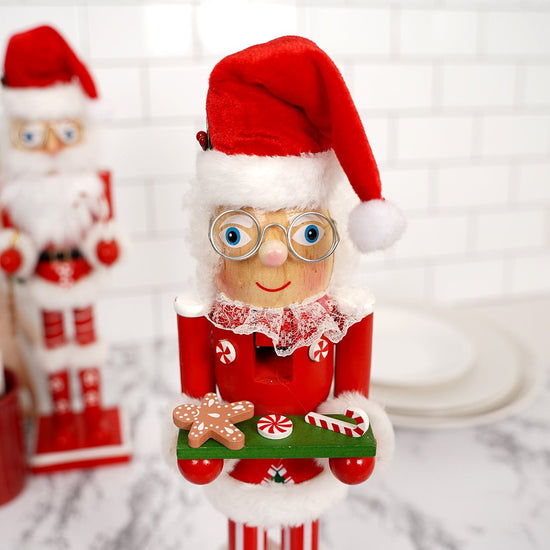 Mrs Claus Wooden Nutcracker - Christmas Place