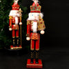 Red Gold Wooden Nutcracker - Christmas Place