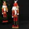 Red Gold Wooden Nutcracker - Christmas Place