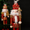 Red Gold Wooden Nutcracker - Christmas Place