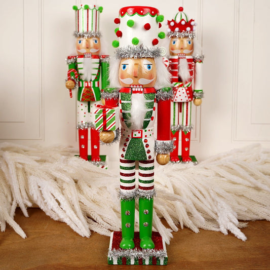 Stripes And Polka Dots Nutcracker - Christmas Place