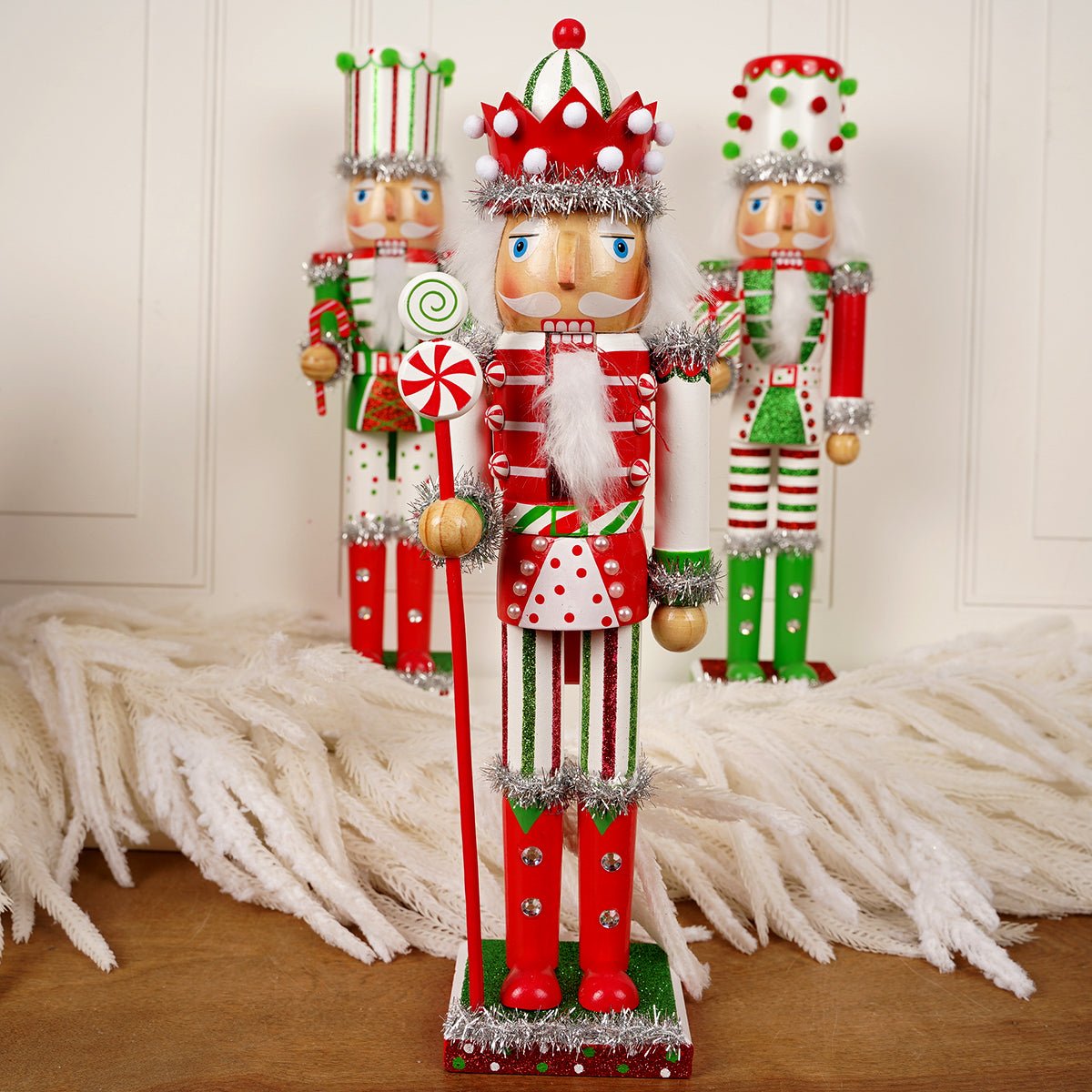 Stripes And Polka Dots Nutcracker - Christmas Place