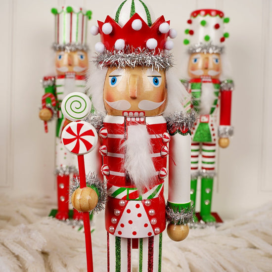 Stripes And Polka Dots Nutcracker - Christmas Place