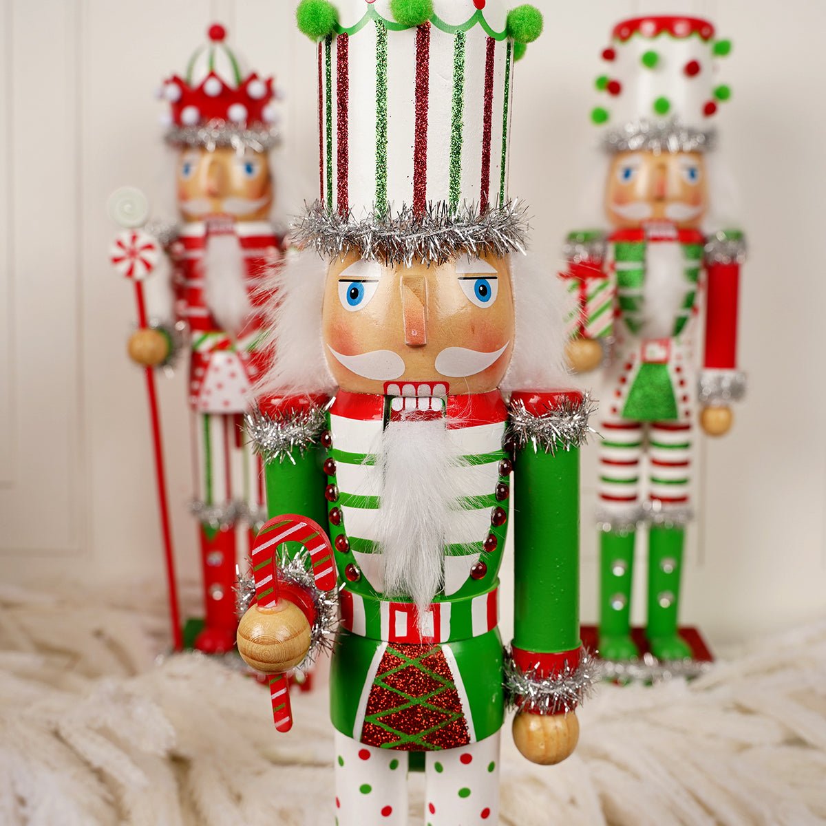 Stripes And Polka Dots Nutcracker - Christmas Place