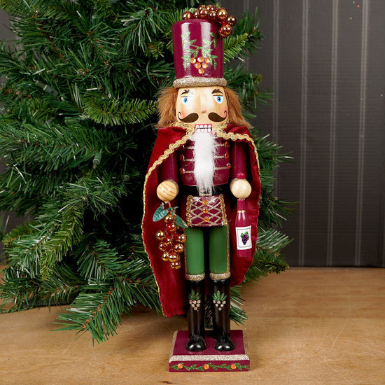 Burgundy Wine And Grapes Nutcracker - Christmas Place