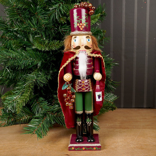 Burgundy Wine And Grapes Nutcracker - Christmas Place