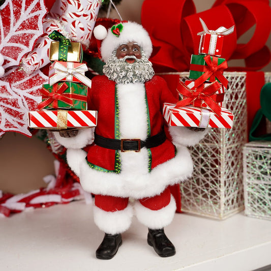 Heritage Santa With Gifts Christmas Decor - Christmas Place