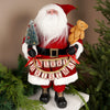 Santa With Merry Christmas Banner