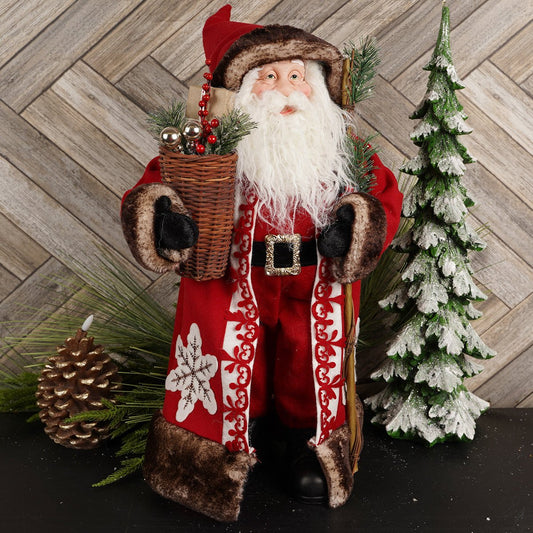 18Inch Red Fur Coat Santa - Christmas Place