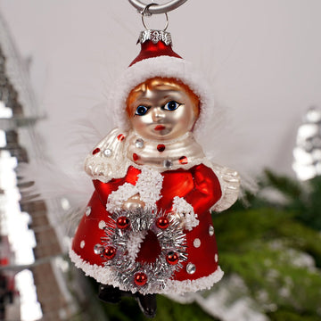 5Inch Red Angel Ornament - Christmas Place