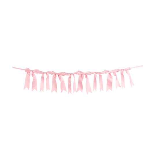 Polyester Pink Bow Garland