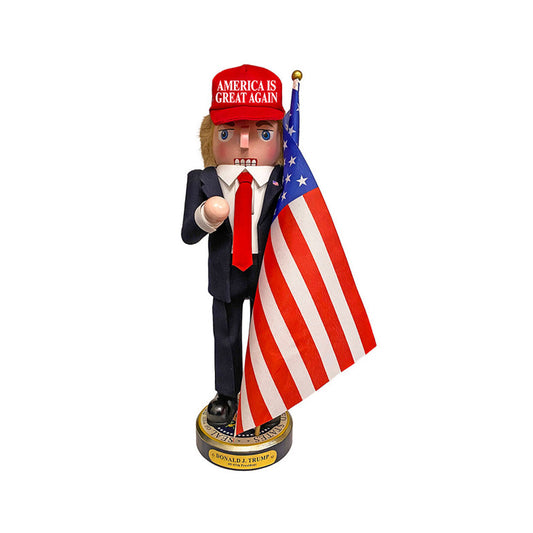 16IN TRUMP WOODEN NUTCRACKER