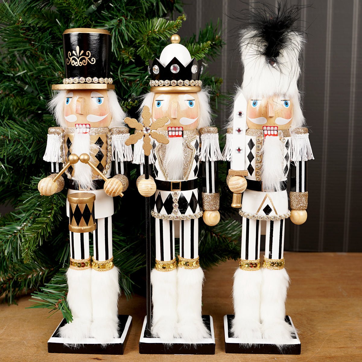 Black White Nutcracker - Christmas Place