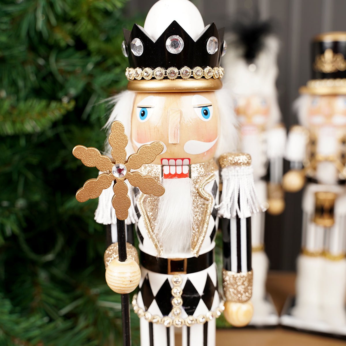 Black White Nutcracker - Christmas Place