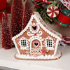 LED White Icing Gingerbread House - Christmas Place