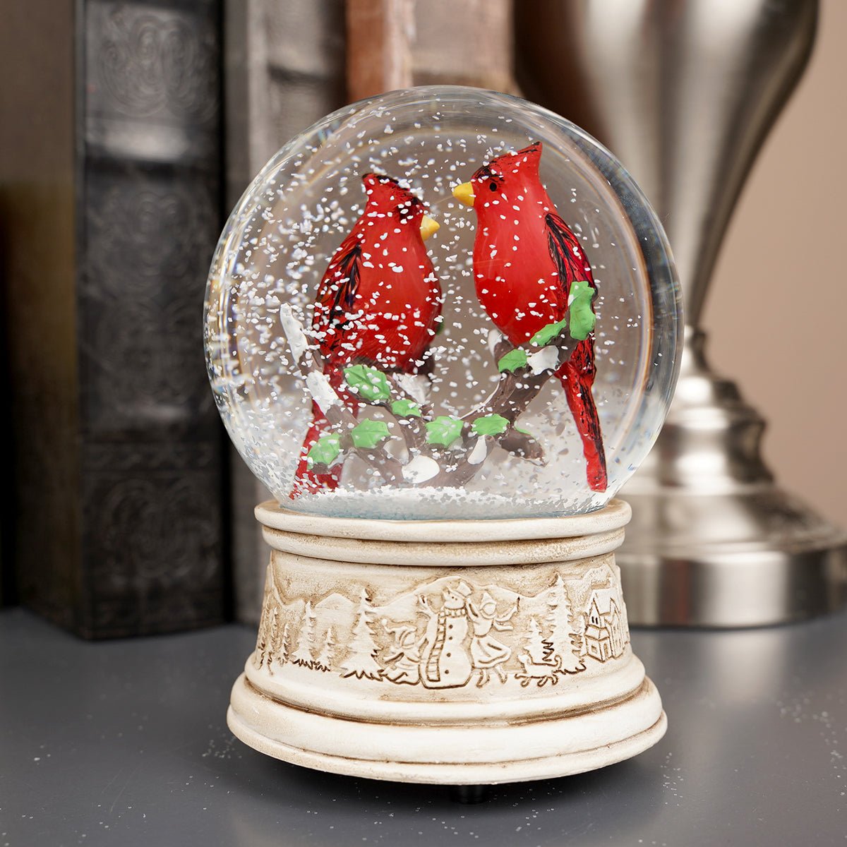 Christmas Cardinal Snow Waterglobe- Christmas Place