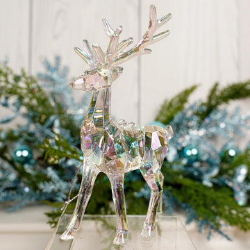 5.8IN CLEAR DEER ORN - Christmas Place