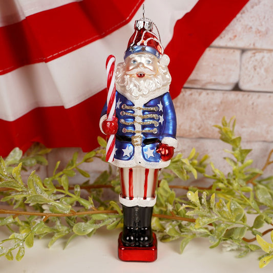 7Inch USA Santa Nutcracker Ornament - Christmas Place