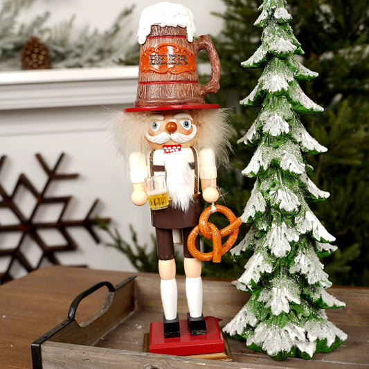 Beer Pretzel Wooden Nutcracker - Christmas Place