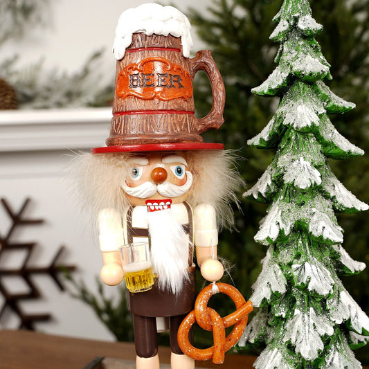 Beer Pretzel Wooden Nutcracker - Christmas Place