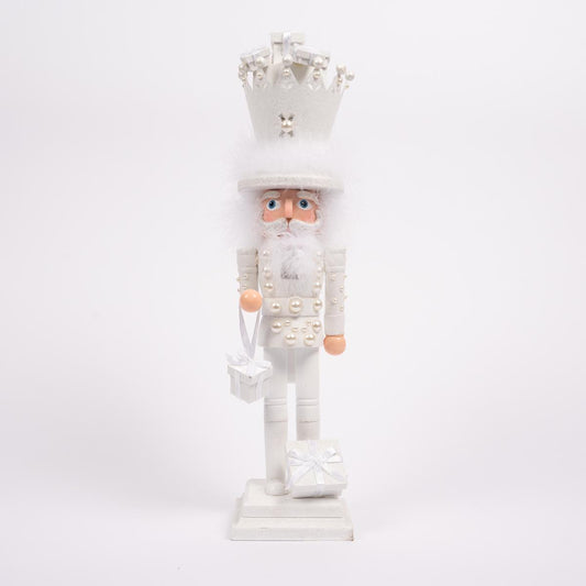18 Inch White King With Gifts Nutcracker
