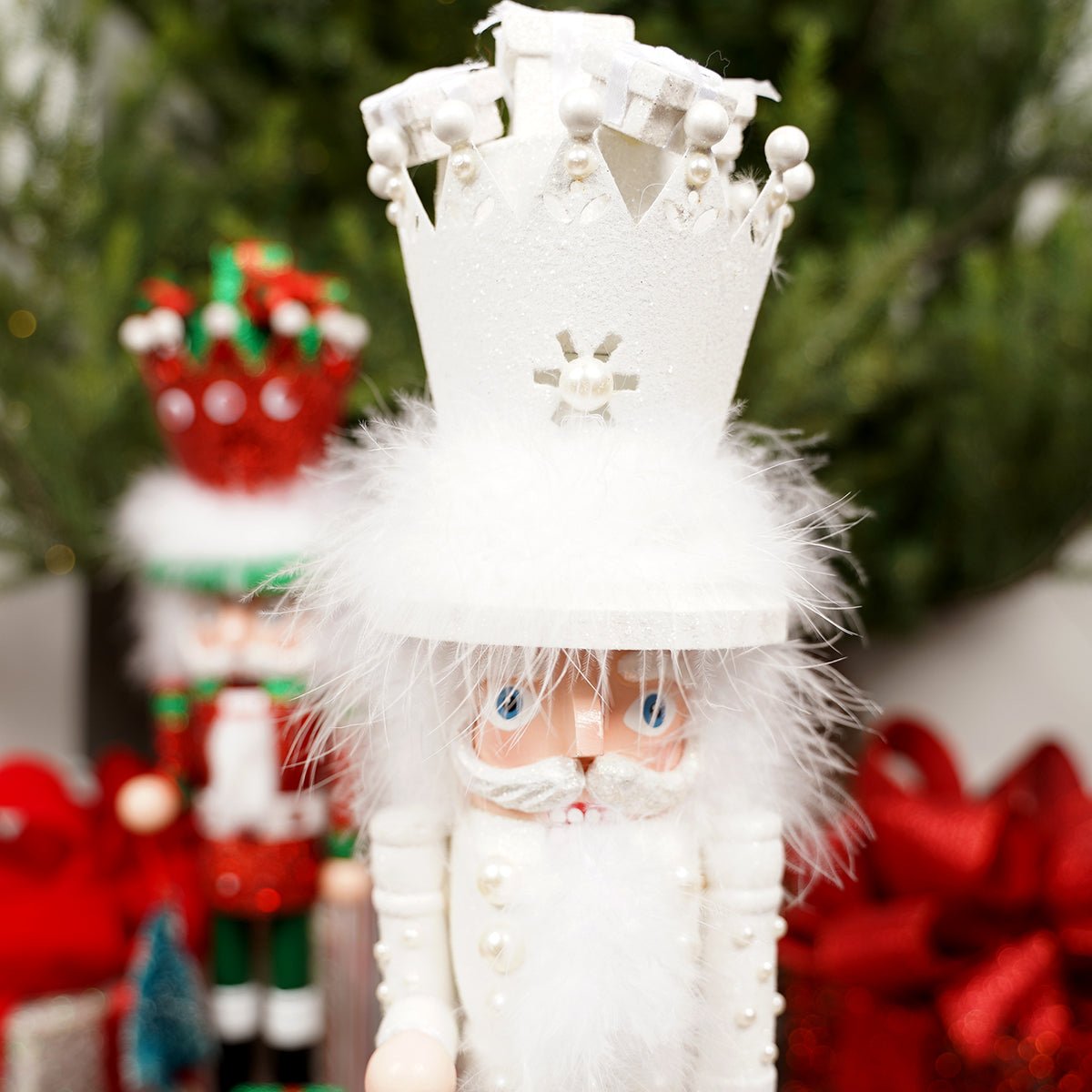 White King With Gifts Wooden Nutcracker - Christmas Place