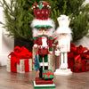 Red Green Wooden Presents Nutcracker - Christmas Place