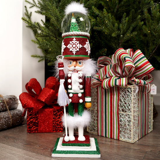 21in Deck The Halls Waterball Nutcracker - Christmas Place
