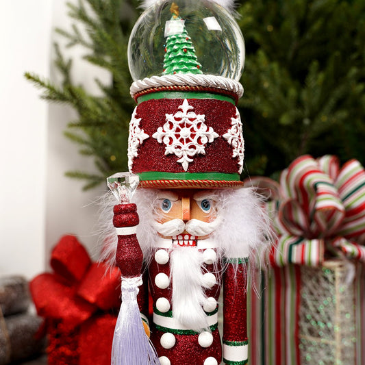 21in Deck The Halls Waterball Nutcracker - Christmas Place