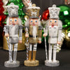 6in Gold Silver White Nutcracker Ornament - Christmas Place