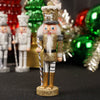 6in Gold Silver White Nutcracker Ornament - Christmas Place