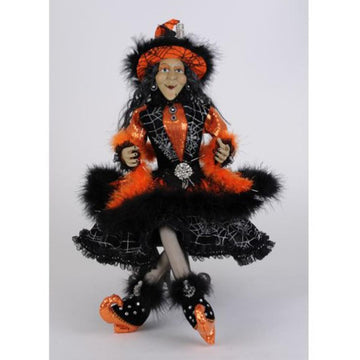 2025 Lighted Glitzy Orange Witch
