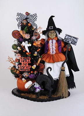 23in Lighted Trick Or Treat Kitchen Witch