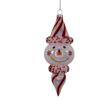 Peppermint Snowman Finial - Christmas Place