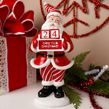 13.5Inch Red White Santa Countdown Calendar