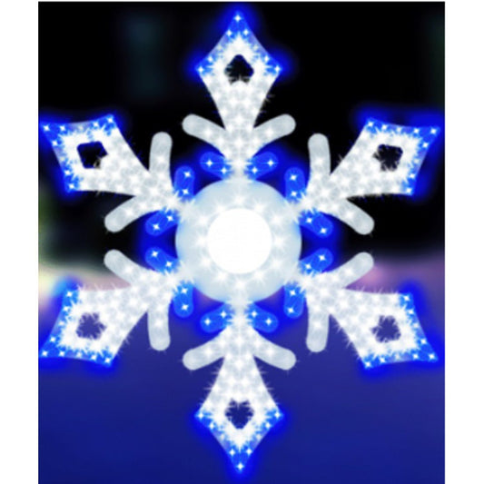 16IN LED 300LT BLUE WHITE SNOWFLAKE