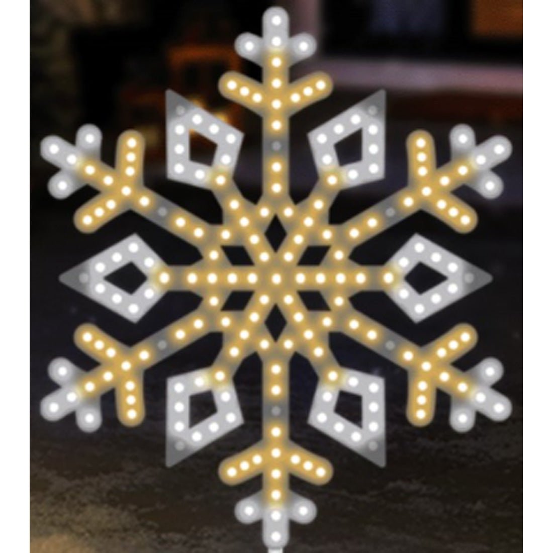16IN LED 150LT WHITE SNOWFLAKE - Christmas Place