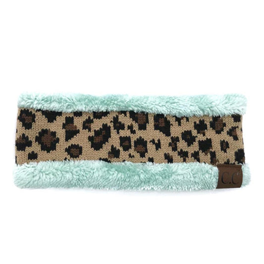 Mint Leopard Headwrap