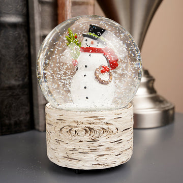 5.8Inch Birch Snowman Waterglobe - Christmas Place