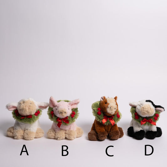 Yuletide Wreath Animals