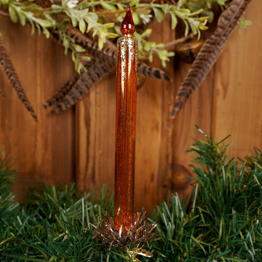 7IN GOLD CANDLE CLIP - Christmas Place
